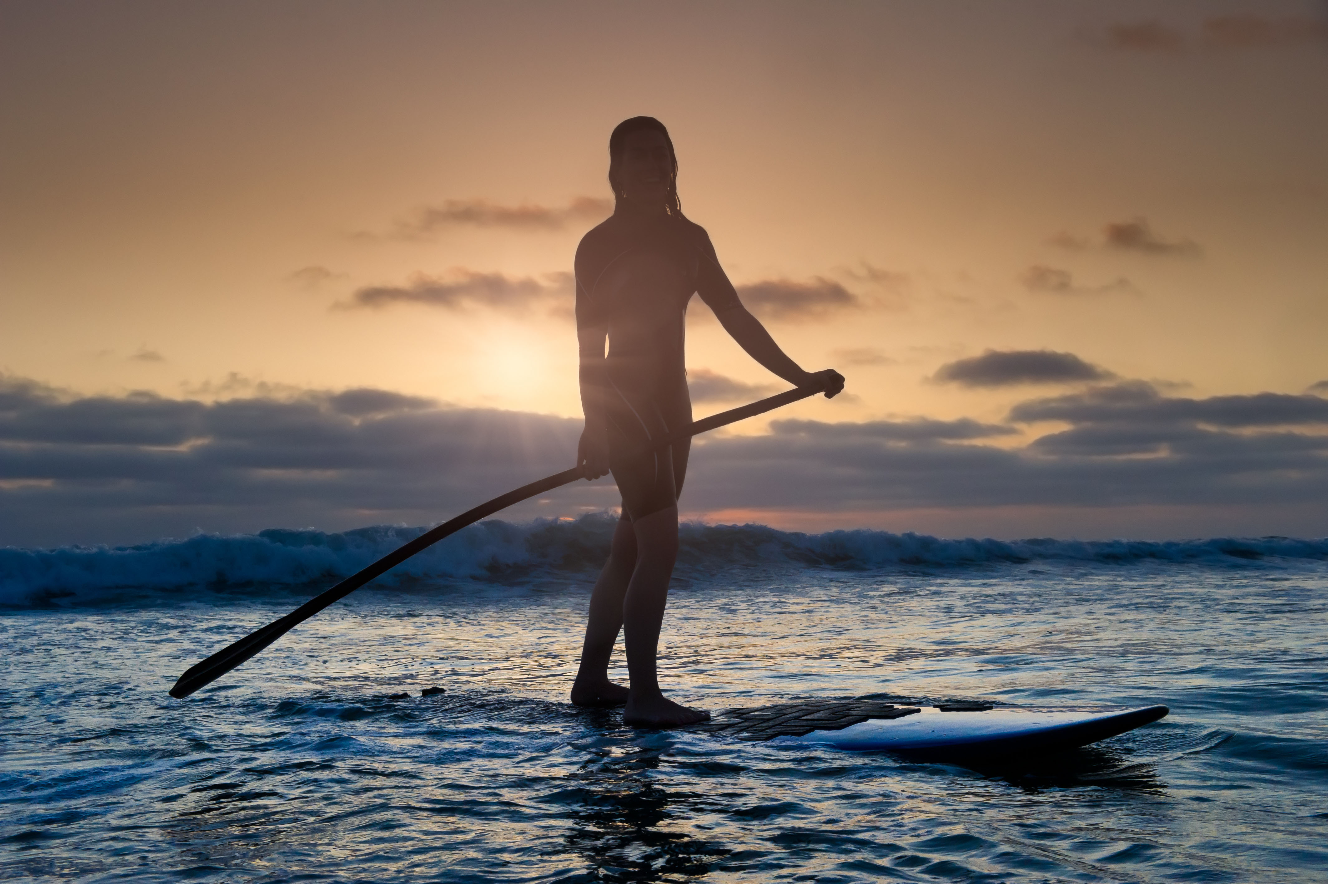 Sunset Stand-Up Paddle Boarding